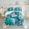 Temu/Jit Fábrica de Origem Tema de Natal Transfronteiriço Estampa Digital Pele Amiga Respirável Kit