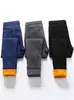 Jeans Gruesos con Forro de Polar para Otoño e Invierno, Pantalones de Lápiz Negros Adelgazantes de Cintura Alta, Pantalones Largos Skinny Elásticos de Talla Grande, Tendencia Estilo Coreano