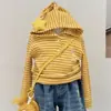 Conjunto de Otoño para Niña 2026 Nuevo Moda Dibujos Animados Bebé Estampado Rayas Top y Jeans Conjunto de Moda