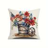 Funda de almohada de la serie Día de la Independencia con bandera americana de gran venta, funda de almohada una variedad de opcional, ventas directas de fábrica