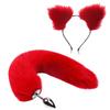 Yq6002 Diversión de Junio Cabello Artificial Grande, Mediano y Pequeño Juguete de Cola de Tapón Anal Zorro de 40 cm de Largo