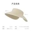 Sombrero de Sol de Verano para Mujer con Ala Ancha, Sombrero de Playa de Paja Trenzada para Cola de Caballo, Sombrero de Sol para Viaje, Sombrero de Copa Abierta, Transfronterizo