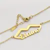 Estilo Europeo y Americano Personalizado Forma de Labio Inglés DIY Nombre Personalizado Acero de Titanio Hueco Cadena para Clavícula Cadena para Suéter Joyería