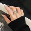 Nuevo Anillo Abierto Esmalte Gota Océano Azul Cadena Estrella Nicho Diseño Sentido Alto Sentido Anillo Dedo Mujeres