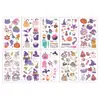 Pegatinas de Tatuaje de Halloween de Dibujos Animados con Nuevo Brillo Transfronterizo con un Toque de Alta Gama, Lindas y Brillantes, Divertidas para Fiestas Festivas y Pegatinas para la Cara