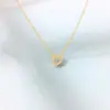 Collar de Plata de Ley S925 Estilo Coreano Fresco y Sencillo con Forma de Corazón para Mujer, Cadena para Clavícula Versátil de Corazón Hueco Corazón Dulce con Forma de Corazón Venta al por Mayor