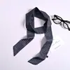 Bufanda de Seda Delgada con Lunares Negros al por Mayor Transfronteriza Estilo Coreano Elegante Bufanda Flotante Cinta para la Cabeza Accesorios para Camisas Atados