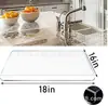 Tabla de cortar acrílica para cocina, tabla de cortar transparente antideslizante de acrílico con borde, adecuada para protección de encimera, Restaurante Familiar