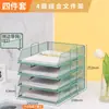 Organizador de Archivos de Escritorio Estante Portadocumentos Estante de Almacenamiento Portadocumentos por Niveles Caja para Archivos Estante de Archivos de Hierro para Oficina