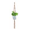 Bolsa de Red de Jardinería Creativa Transfronteriza Tejida a Mano con Cuerda de Cáñamo Bolsa de Red para Maceta Cuerda Colgante para Maceta Planta Cesta Colgante Balcón Soporte para Flores