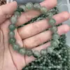 Pulseira de Contas Redondas de Jade Africano Verde, Pulseira de Jade, Pulseira Unisex Esmeralda, Venda Quente Transfronteiriça Transmissão ao Vivo