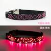 Pet suprimentos noite aviso anti-perda liga de zinco fivela carregamento USB corda bordado LED luminoso coleira cachorro cachecol