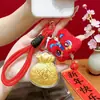 Llavero de Bolsita de la Suerte de Oro Puro 999, Colgante para Teléfono Móvil para Buena Fortuna y Buena Suerte, Encanto para Bolsa, Pequeño Regalo de Año Nuevo