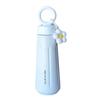 Taza termo de acero inoxidable simple de alto valor estético para niñas, asa de flor, engrosada, al vacío, para exteriores, portátil, de viaje