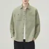 2026 Nueva Otoño Japonés Retro Hombres Holgada Casual Manga Larga Camisa Americana Ropa de Trabajo Versátil Tendencia Marca Chaqueta