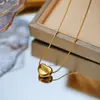 Colar de Amor em Aço Titânio Feminino Leve Luxo Simples Verão Estilo Frio Acessórios Celebridade da Internet Elegante Nicho Corrente para Clavícula