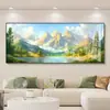 Pintura de paisagem sala de estar de costas para montanha 2025 pote de tesouro parede oeste quadro pintura moderna pendurada sofá fundo de parede montanha dourada novo