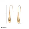 Pendientes Largos de Gota de Agua Dorada para Mujer 2026 Nuevo Estilo Popular Pendientes Femeninos Lujo Ligero Gama Alta Pendientes Elegantes y con Estilo
