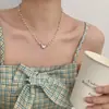 Collar de Perlas con Mariposa Dulce y Etéreo para Mujer ~ Cadena de Clavícula de Perla de Cristal con Temática de Bosque Estilo Ins Joyería