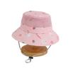Sombrero de Pescador de Malla Media con Dibujos Impresos para Niños, Sombrero de Sol de Verano para Niños y Niñas, Corte Lindo de Ala Ancha, Malla, Protección Solar, Sombrero para Niños