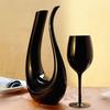 Decantador Creativo Negro en Forma de U Cristal Copa de Vino Cata a Ciegas Copa de Vino Copa Juego de Vino Venta al por Mayor