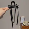 Pinza de lazo doble negra estilo Hepburn para mujer, horquilla grande de alta calidad para el pelo, recogido en la parte posterior, tocado con pinza de tiburón