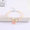 Pulsera Tejida Degradada de Mariposa Pulsera Tejida con Cuentas Hecha a Mano de Moda para Mujer Joyería de Pareja Degradada Versátil Minimalista