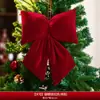Decoraciones Navideñas Sala de Estar Fiesta Atmósfera Festiva Escenario Escenografía Árbol de Navidad Lazo Extra Grande Adorno Colgante