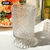 Ins estilo europeu vaso de vidro simples pequeno vaso transparente flores aquáticas sala de estar arranjo de flores planta casa