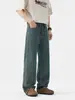 Roupas Masculinas Fengshe / Lançamento Primavera e Outono 2026 Jeans Simples Resistente Lavado com Enzimas Desgastado Estilo Americano High Street Modelagem Solta