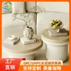 Mesa Baixa Combinada Quadrada Redonda de Cimento Estilo Wabi-Sabi Mesa Lateral para Apartamento Pequeno Mesa de Chá Doméstica Mesa de Café Leve Móvel Personalizada