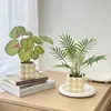 Traje de Flores Artificiales Nórdicas Planta Adornos Flores de Seda Flores Secas Flores Falsas de Plástico Decoración de Escritorio Sala de Estar Muebles para el Hogar Plantas en Maceta