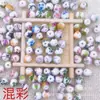 Cuentas de cerámica de porcelana azul y blanca pintadas a mano cuerda roja collar tejido a mano pulsera accesorios DIY cuentas sueltas accesorios de joyería