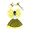 Adereços de performance de festival conjunto de quatro peças de asas de abelha pequenas pintadas de dourado, rosa, vermelho, amarelo vestido de dança infantil para se fantasiar