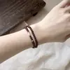Pulseira de Granadas Naturais Autênticas Atacado com Peixe Pequeno de Prata 925 Pulseira Koi Presente para Melhor Amigo