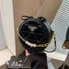 2026 Original Alta Qualidade Outono e Inverno Moda Pérola Pequena Bolsa Feminina Simples Versátil Pequena Bolsa Redonda Nova Bolsa Transversal