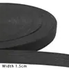 Elástico preto e branco com acabamento contrastante, cós elástico para calças, roupas e roupas de boneca, acessório DIY, poliéster elástico