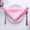 Servilleta de Jacquard de Poliéster para Catering Hotel Boda Banquete Plegada Doble Gancho Servilleta Tela de un Solo Gancho 48x48cm