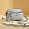 Bolsa de Ombro Multicamadas Feminina 2025 Nova Primavera/Verão Mini Leve Pequena Bolsa Moda Zíper Multicompartimentos Bolsa Pequena