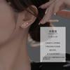 Pendientes de botón de plata esterlina s999, sencillos y elegantes, con diseño de doce constelaciones, para mujer, estilo frío, joyería disponible al por mayor.