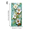 Película Eletrostática Fosca para Vidro Floral Transfronteiriça Adesivos de Janela Pintados com Rosa e Lírio Película Translúcida para Vidro de Planta
