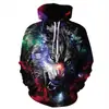 Halloween Europeo y Americano Venta Caliente Nuevo Lobo 3D Estampado Digital Ropa de Pareja Manga Larga con Capucha Sudadera Holgada Casual Ropa Exterior