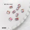 Joias para Unhas Artísticas de Açúcar Rochoso Diamantado Retangular Ângulo Reto Fundo Pontiagudo Diamante Quadrado Cubo de Gelo de Açúcar Pedras Strass para Unhas de Vidro Atacado Strass de Cristal