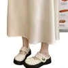 Mules cerrados de suela gruesa estilo hada para mujer, nuevos de otoño 2026, sandalias Mary Jane de encaje francés Birkenstock