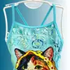 Novo Maiô Sexy Quente para 2026, Estilo Fresco com Estampa de Gato, Peça Única de Corrida para Mulheres, Especial para Treinamento em Piscina
