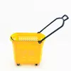 Carrito de la compra de supermercado con ruedas, caja de compra, cesta de mano para tienda de conveniencia, almacenamiento de snacks para centro comercial, cesta de la compra de gran capacidad