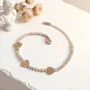 Nova Pulseira de Aço Titânio Leve Luxo para Mulheres, Anel Duplo em Forma de D Zircônia Hip-Hop Moda Criativa Joia Não Desbota para Camadas