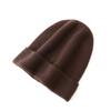 Chapéu de Cashmere Feminino Outono e Inverno Novo 100% Cashmere Puro Feminino Chapéu Melancia Cor Sólida Quente Para Cabeça Grande Chapéu Frio