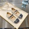 Zapatos de Cuero para Niñas 2025 Primavera y Otoño Nuevo Estilo Bebé Zapatos de Princesa Cuadros y Más Fáciles de Combinar Zapatos de Suela Blanda para Niñas Pequeñas