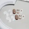 Uñas Postizas Usables para Niños, Uñas Postizas Cortas Usables, Parches de Uñas Postizas Removibles de Alta Gama, Manicura Fresca Pequeña al por Mayor